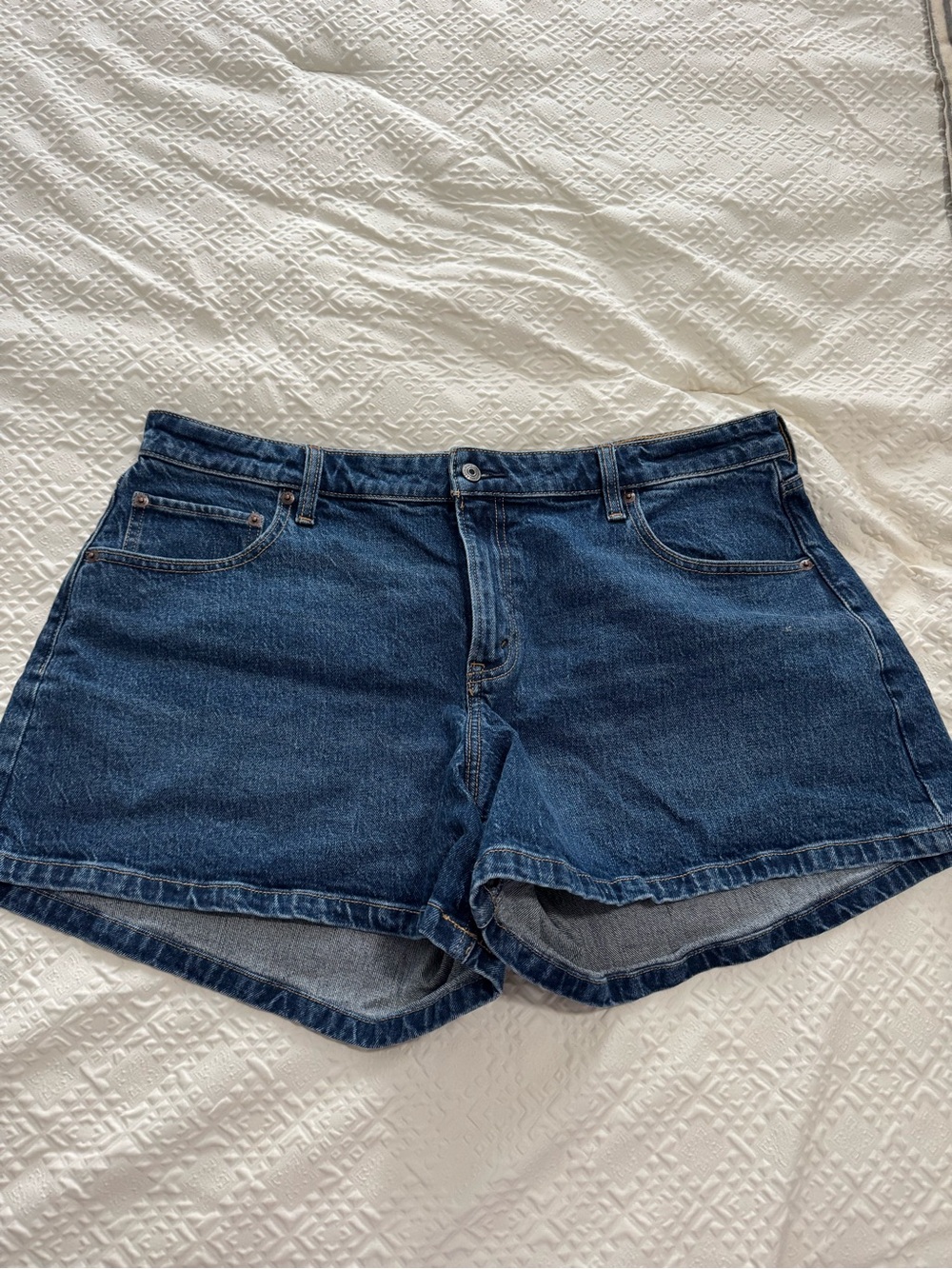 Abercrombie & Fitch Dark Blue Denim Jean Shorts